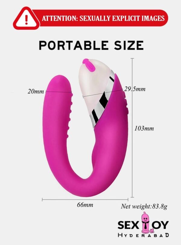 Dive into pleasure with U Shape 12 Speed Pink Dual Waterproof Vibrator - Your Ultimate Companion