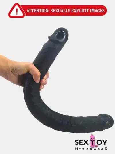 Unleash Intense Pleasure: Double Dong Ultra Black Dildo