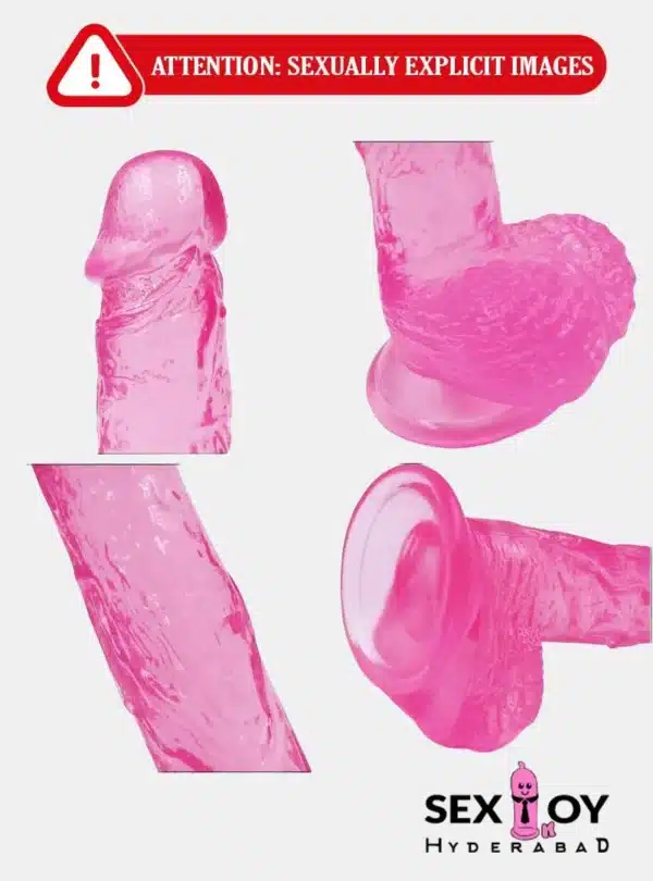 Pink Pleasure: Jelly Realistic Dildo with Powerful Suction Cup