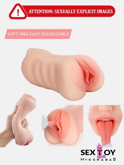 Experience Sensual Bliss with Our Realistic Silicone Vagina and Oral Mouth Masturbator