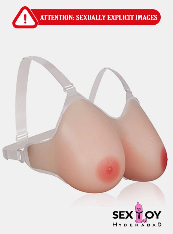 Amplify Glamour: Massive Fake Silicone Breast With Transparent Bra
