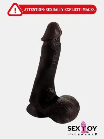 Image of Iron Maidens Black Vibrating Dildo for Women, designed for ultimate pleasure.