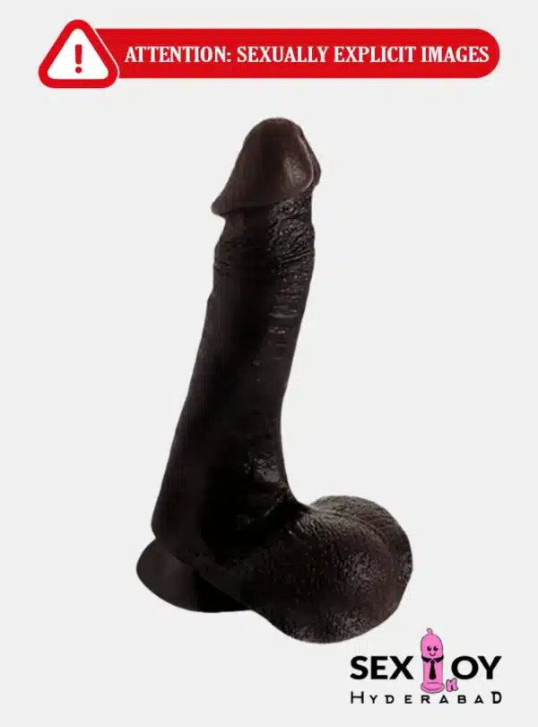 Image of Iron Maidens Black Vibrating Dildo for Women, designed for ultimate pleasure.