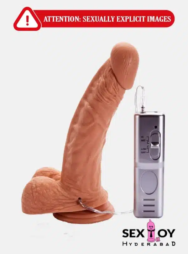 Image of a realistic girl dildo toy with a strong suction cup for hands-free fun.