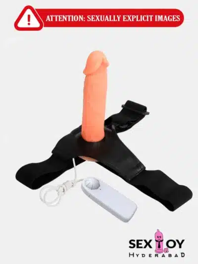 Elevate Intimacy: Vibrating Ultra Hollow Strap On Dildo