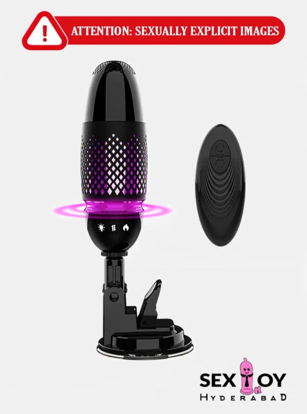 Dildo toy with 7 thrusting modes and vibration, hands-free telescopic design.