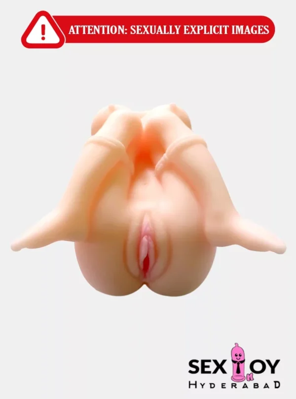 Artificial Vagina Toy: Close-up of a male masturbator.