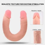 A flexible double dong strapless dildo