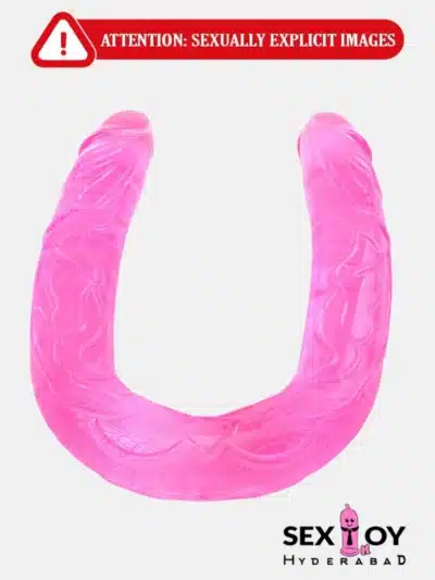 An innovative double-ended cool jelly dildo.