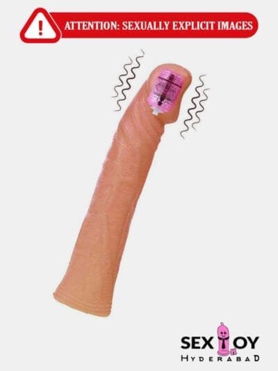 Reach New Heights: Long Soft Silicone Penis Sleeve With Vibrator