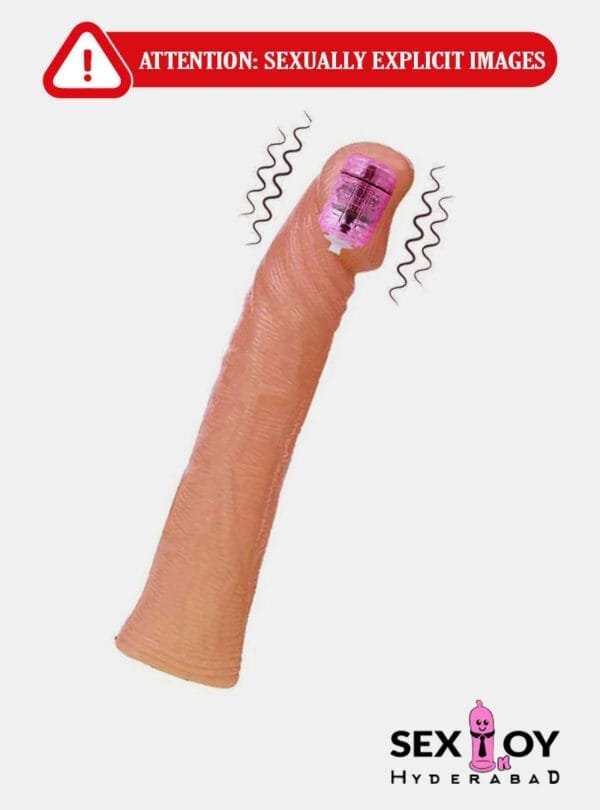 Reach New Heights: Long Soft Silicone Penis Sleeve With Vibrator