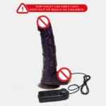 Black Realistic Dildo for Women with Strong Vibration and Lifelike Design