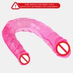 Double Dong Cool Jelly Dildo with Flexible Body-Safe Design