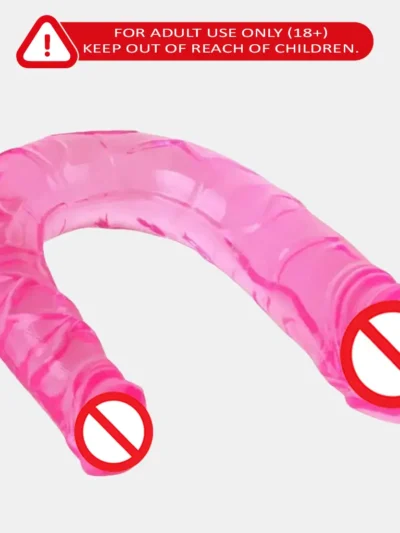 Double Dong Cool Jelly Dildo with Flexible Body-Safe Design
