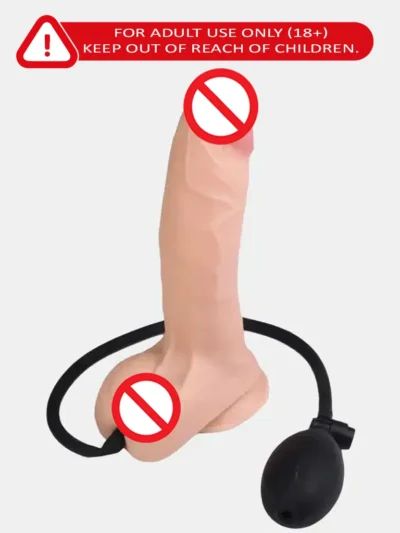 Inflatable Realistic Dildo for Women with Pump – Adjustable Pleasure Toy