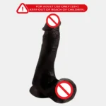 Iron Maidens Black Vibrating Dildo for Women with Powerful Vibration