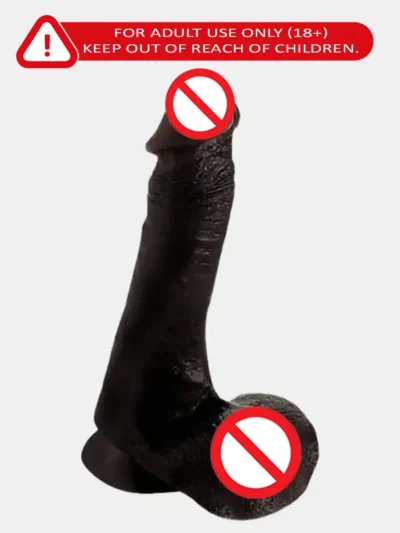 Iron Maidens Black Vibrating Dildo for Women with Powerful Vibration
