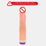 Natural Silicone Vibrating Dildo with Smooth Body-Safe Design