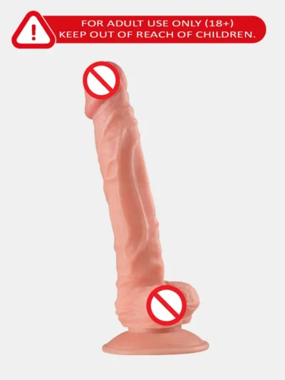 Realistic Flesh Maddox Non-Vibrating Dildo for Women with Suction Cup Base