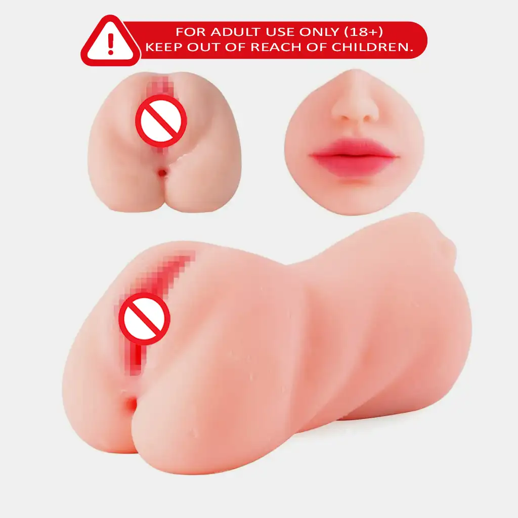 Realistic Silicone Vagina & Oral Mouth Masturbator Realistic Silicone Vagina and Oral Mouth Masturbator for Men – Dual Texture Design