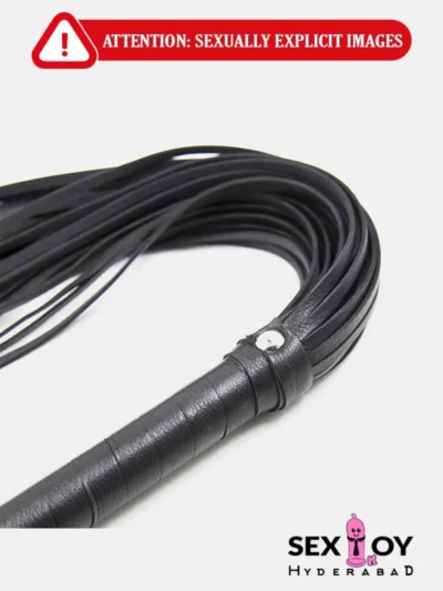 Unleash Passion: Exquisite Leather Whip Hunter for Bondage Pleasure