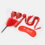 Bondage Sex Kit in India – Red Adjustable Leather Set for Couples