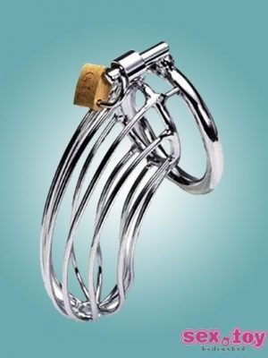 Steel Metal Male Chastity Device Locked Cage - sextoyinhyderabad.com