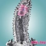 Brave Man Extender Penis with Dots - premium penis extender India silicone sleeve with vibration