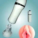 Vibrating Male Flashlight Masturbator Device With Suction STHFM-030