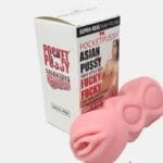 Hands holding Artificial Pocket Vagina.