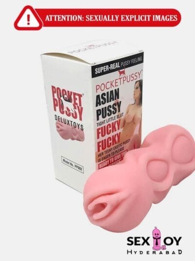 Hands holding Artificial Pocket Vagina.