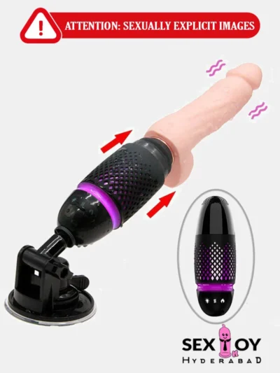 Hands Free Telescopic Realistic Dildo Toy With 7 Thrusting Modes & Vibration