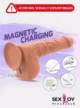 Dildo sex toy for women with 7-speed vibration and heating feature.