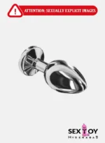 A shiny steel diamond butt plug designed for women - Steel Butt Plug