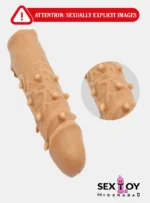 Double Hole Sleeve with bumps and spikes for extra pleasure.