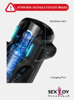 KING Automatic Thrusting Male Masturbator with Earphone Jack and Charging Point.