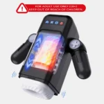 Amovibe Male Masturbator with 10 Vibrations, Dual Heating Levels and Adjustable Arm