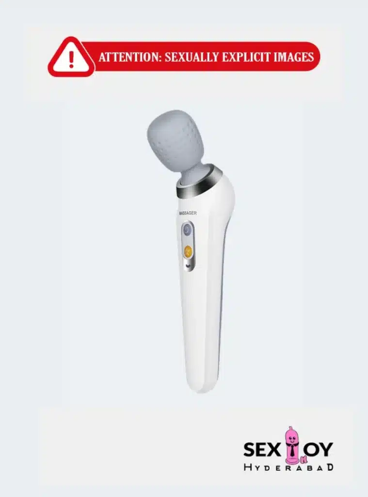 Smart wireless massage machine with ergonomic handheld design and USB charging.