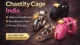 Chastity Cage India collection with metal and silicone male chastity cage devices featuring secure lock for adult locking and male restraint gear