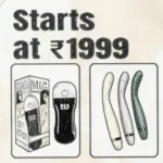 Super sale banner featuring premium adult wellness products starting at ₹1,999 with limited-time offers.