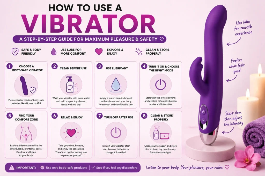 How to use a vibrator safely and comfortably