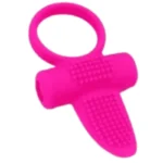 Pleasure ring with silicone textured tongue for extra stimulation
